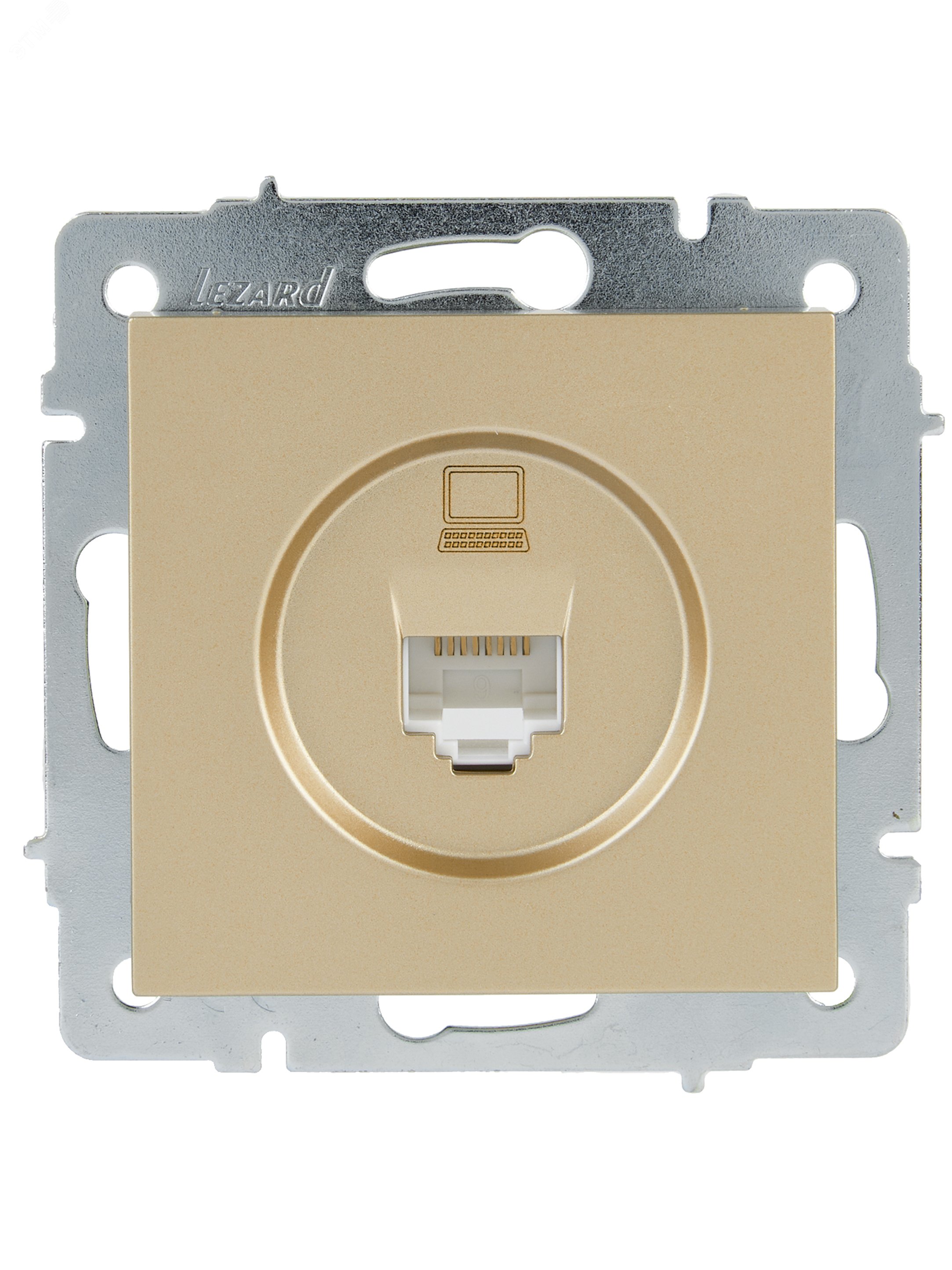 Изображение товара VESNA Золотая компьютерная розетка - надежное подключение и стильный дизайн