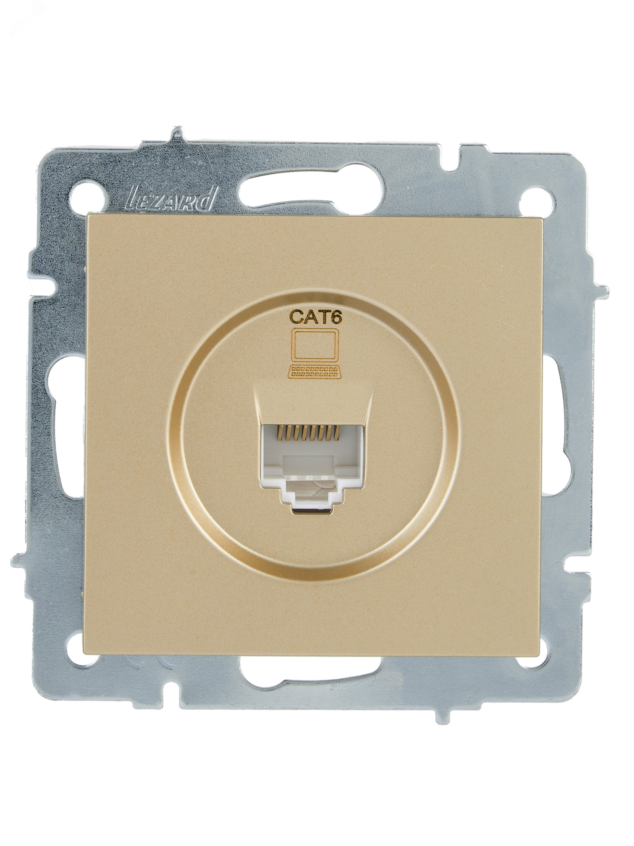 Изображение товара Розетка компьютерная VESNA золото 140 шт надежное подключение RJ45