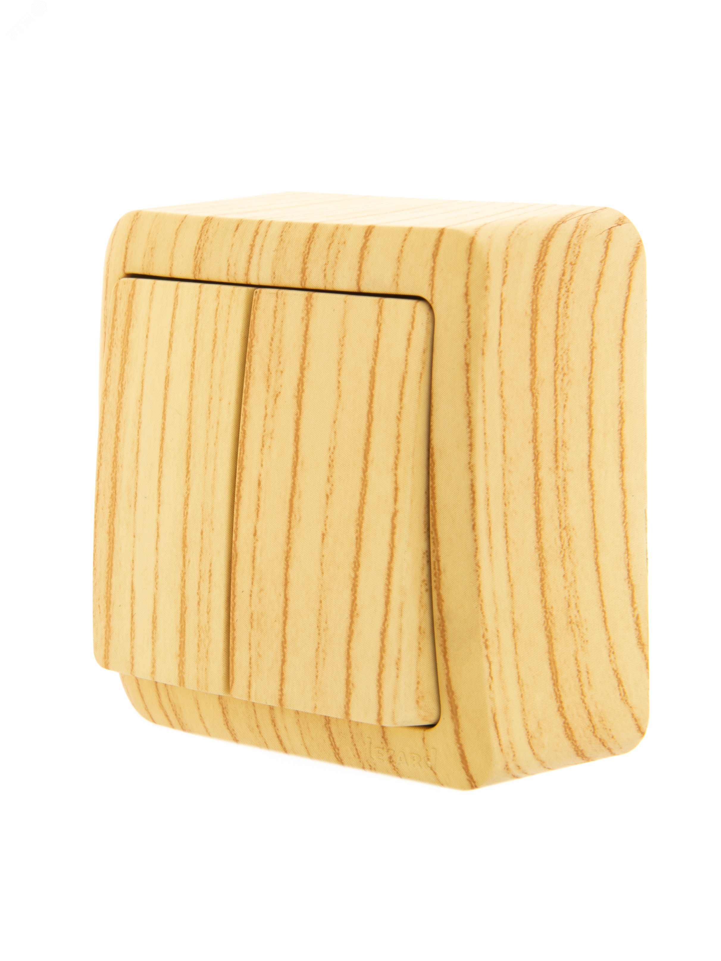 Изображение товара Выключатель двойной светло-серый VIOLA 751-5200-101, IP20, 220 В