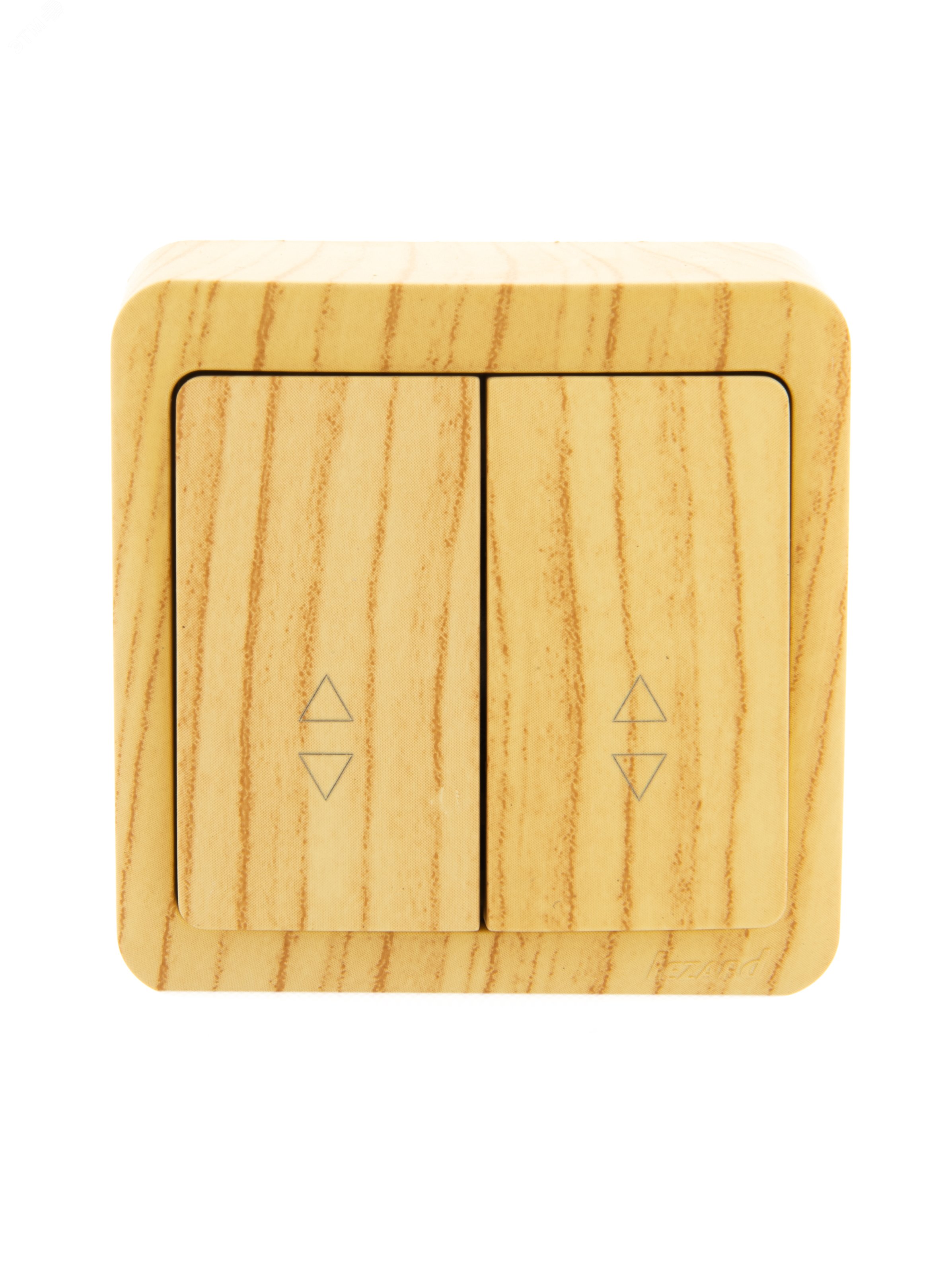 Изображение товара Выключатель проходной двойной VIOLA белёный дуб 2 клавиши IP20