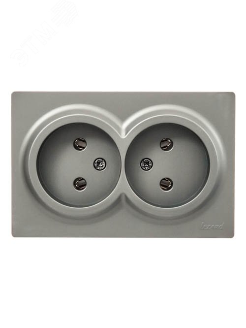 Изображение товара Розетка двойная без заземления серия LETO Lezard 752-3500-128B