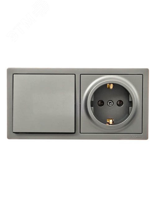 Изображение товара Розетки и выключатели серии LETO с заземлением стильные и надежные