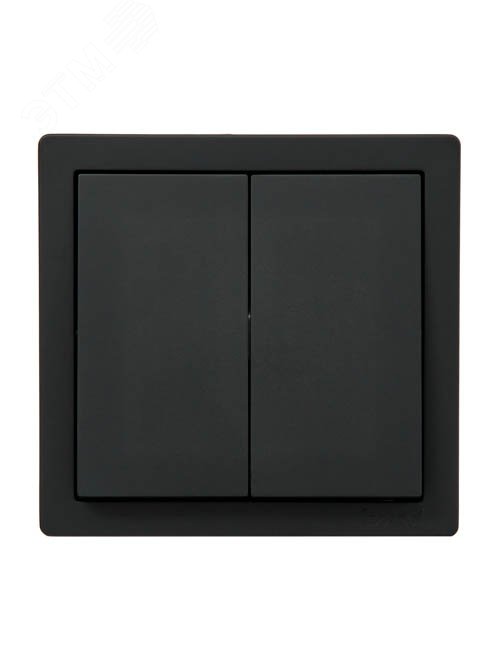 Изображение товара LETO Выключатель двойной чёрный бархат Lezard 752-4200-101 (шт)