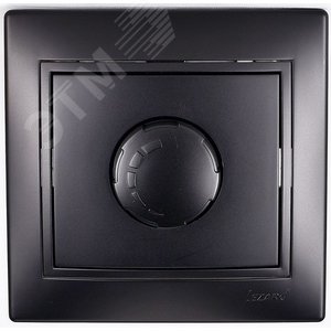 Изображение товара MIRA Диммер 1000Вт чёрный бархат со вставкой (10шт/120шт) (шт)