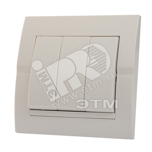 Изображение товара DERIY Выкл. х3 ПБТ белый (шт)