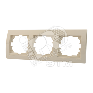Изображение товара DERIY Рамка х3 гориз. крем (шт)
