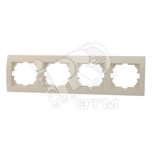 Изображение товара DERIY Рамка х4 горизонтальная крем (шт)