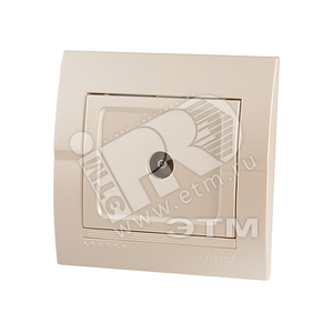 Изображение товара DERIY Розетка ТВ проходная жемчужно-белая металлик (шт)