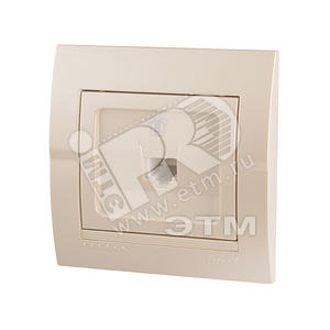 Изображение товара DERIY Розетка телефонная евро жемчужно-белая металлик (шт)