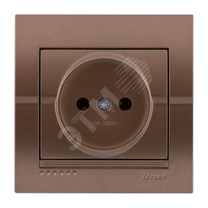 Изображение товара DERIY Розетка б/з ПБТ светло-коричневая металлик (шт)