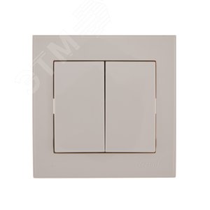 Изображение товара Выключатель RAIN двойной белый (шт)