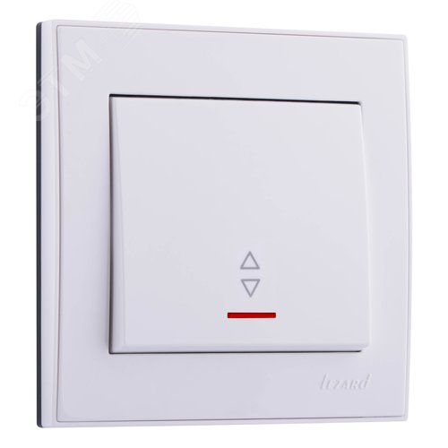 Изображение товара Выключатель RAIN проходной с подсветкой белый (шт)