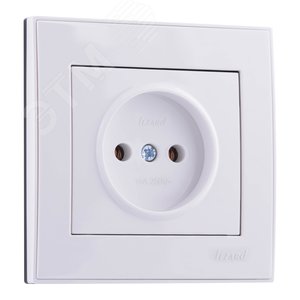 Изображение товара Розетка RAIN б/з керамика белая (шт)