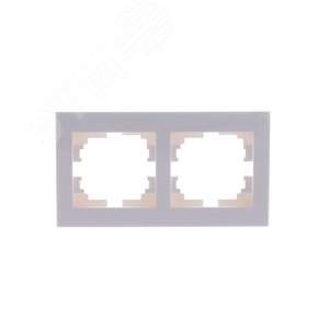 Изображение товара Рамка RAIN 2-ая горизонтальная белая с боковой вставкой (шт)