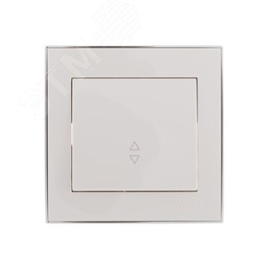 Изображение товара RAIN Выключатель проходной белый с боковой вставкой хром (шт)