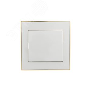 Выключатель RAIN белый с боковой вставкой золото 703-0226-100 Lezard