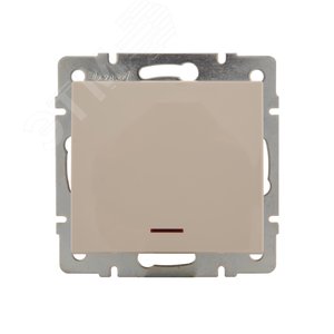 Изображение товара Выключатель RAIN с подсветкой крем механизм (шт)