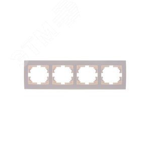 Рамка RAIN 4-ая горизонтальная жемчужно-белый перламутр с боковой вставкой