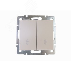 Изображение товара Выключатель RAIN проходной 2-ой жемчужно-белый перламутр механизм (шт)