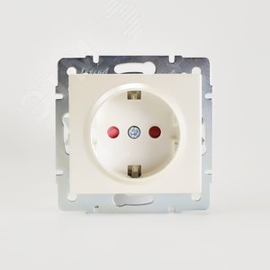 Изображение товара Розетка RAIN с защитой от детей керамика жемчужно-белый перламутр механизм (шт)