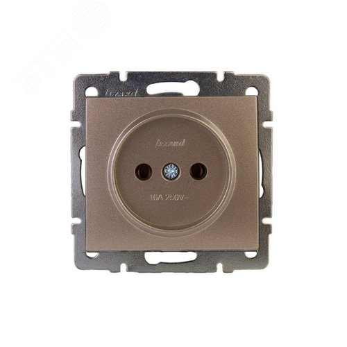 Изображение товара Розетка RAIN без заземления керамика бронза матовая механизм (шт)