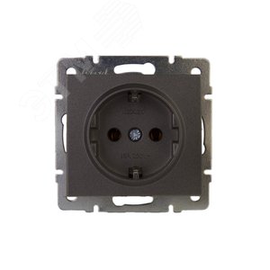 Изображение товара Розетка RAIN с/з керамика черный графит матовый механизм (шт)