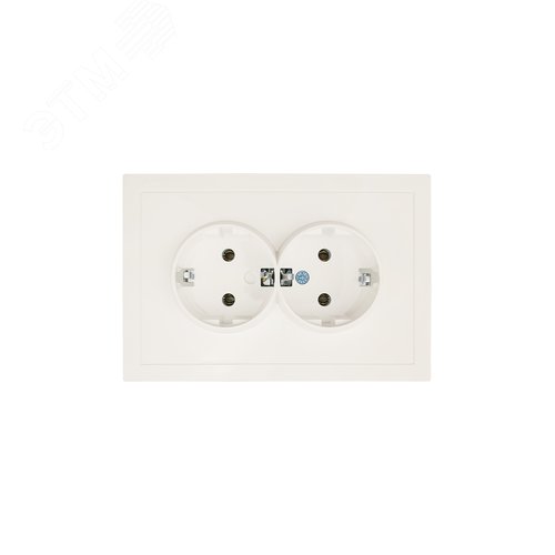 Изображение товара ZIMA Розетка двойная с заземлением 16А, механизм, слоновая кость Lezard 704-9000-127BQC (шт)