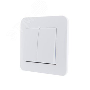 Изображение товара KARINA Выключатель двойной белый (10шт/120шт) (шт)