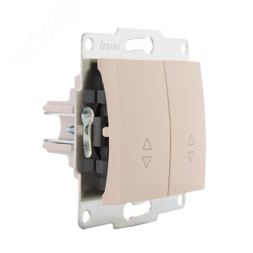 Изображение товара KARINA Выключатель проходной двойной крем (10шт/120шт) (шт)