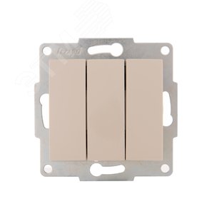 Изображение товара KARINA Выключатель тройной крем (10шт/120шт) (шт)