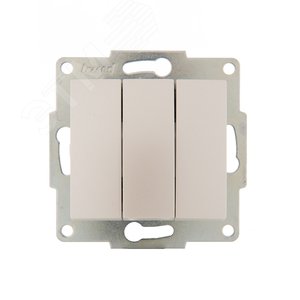 Изображение товара KARINA Выключатель тройной жемчужно-белый перламутр (10шт/120шт) (шт)