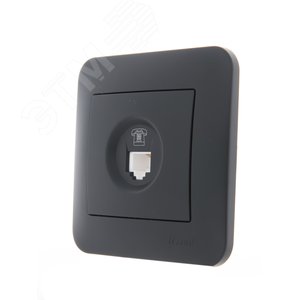 Изображение товара KARINA Розетка телефонная евро чёрный бархат (10шт/120шт) (шт)