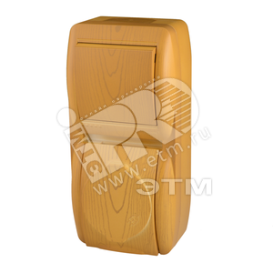 Изображение товара Ната Выключатель +розетка с/з с/кр ольха верт (шт)