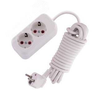 Изображение товара Удлинитель с заземлением 2 входа 5 метров (шт)