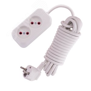 Изображение товара Удлинитель без заземления 2 входа 5 метров (шт)