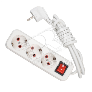 Изображение товара Удлинитель 3х2м с заземлением с выключателем (шт)