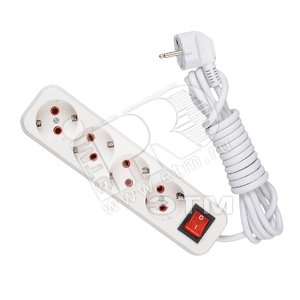 Изображение товара Удлинитель 4х2м с заземлением выключателем (шт)