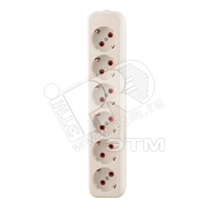 Изображение товара Колодка удлинителя 6 постов с заземлением (шт)