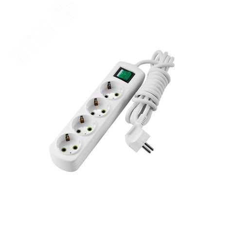 Изображение товара Удлинитель с/з 4 входа 3 метра с выключателем (шт)