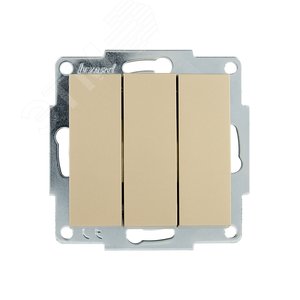 Изображение товара VESNA Выключатель тройной золото (шт)