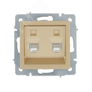 Изображение товара VESNA Розетка компьютерная двойная золото (шт)