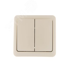 Изображение товара VIOLA Выключатель двойной крем (12шт/144шт) (шт)