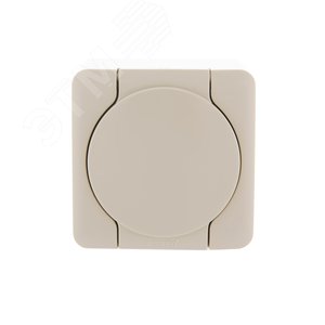 Изображение товара VIOLA Розетка с/з с крышкой керамика крем (12шт/144шт) (шт)