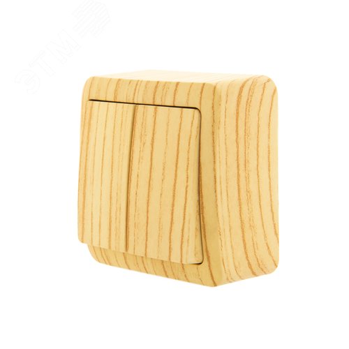 Изображение товара VIOLA Выключатель двойной белёный дуб (12шт/144шт) (шт)