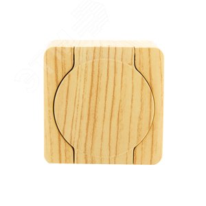 Изображение товара VIOLA Розетка с/з с крышкой керамика белёный дуб (12шт/144шт) (шт)