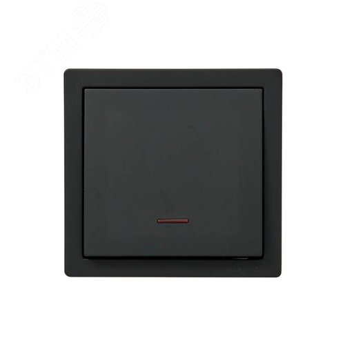 Изображение товара LETO Выключатель с подсветкой чёрный бархат Lezard 752-4200-111 (шт)