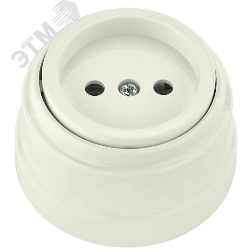 Изображение товара Ретро одностенная розетка без заземления 220 В белорусская Беларусь