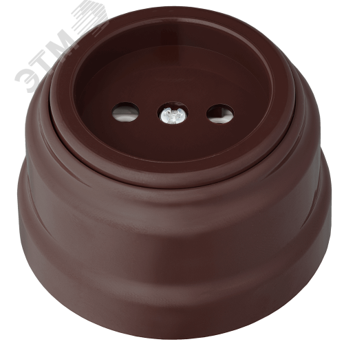 Изображение товара Ретро розетка электрическая одноместная без з/к открытой установки РА16-0201 шоколад (шт)