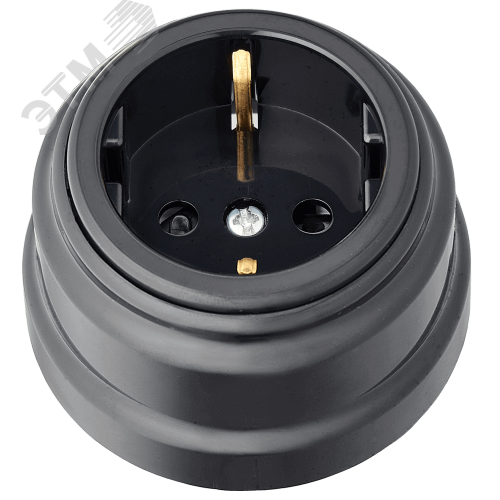 Изображение товара Ретро розетка электрическая одноместная с шторками белорусского производства