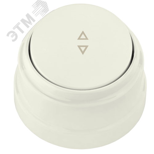 Изображение товара Ретро одноклавишный выключатель А6 10-2261 бежевый для открытой установки